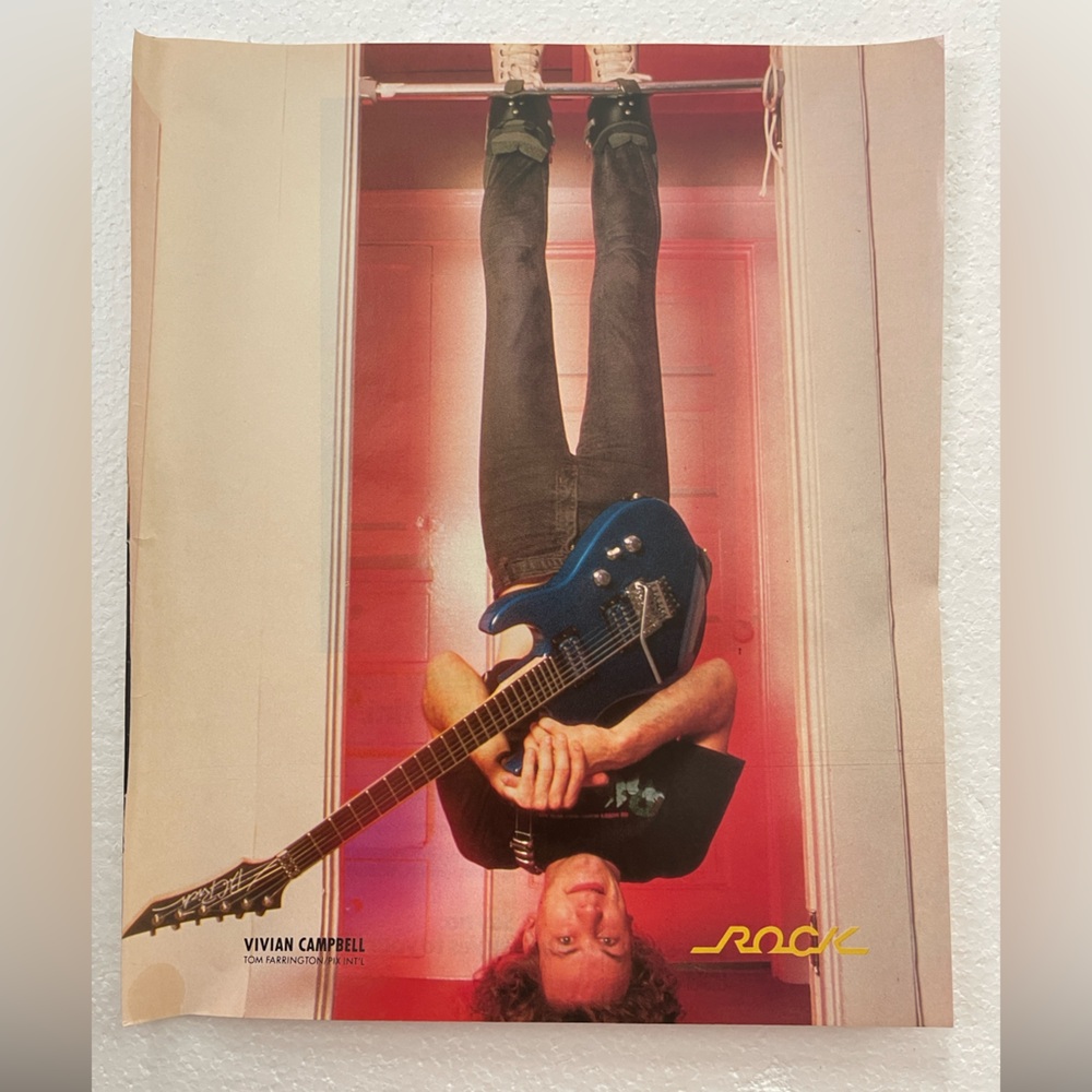 Blue Electric Guitar Pinup
Of Vivian Campbell
